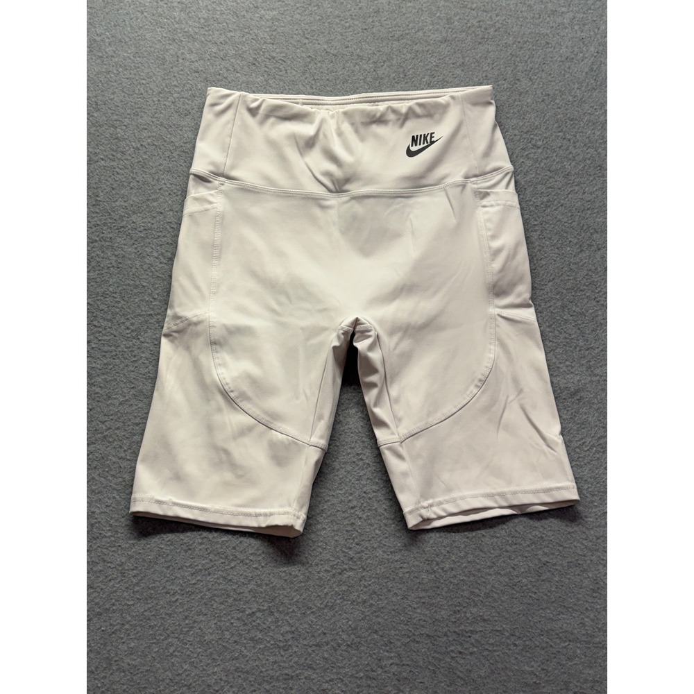 O‎ to S Womens High Waisted Biker Shorts White Athletic Yoga Compression Medium